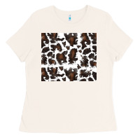 Bone cowhide pattern Ladies Tee - RanaPortraitStore