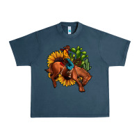 Midnight Navy rodeo cowboy sunflower cactus Urban Heavy Tee - JahusDesignShop