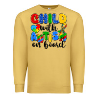 Antique Gold child with autism on board Premium Sweatshirt - Artiststas
