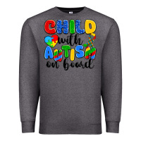 Charcoal Heather child with autism on board Premium Sweatshirt - Artiststas