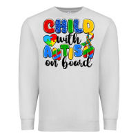 Dove Grey child with autism on board Premium Sweatshirt - Artiststas