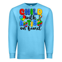 Ocean Blue child with autism on board Premium Sweatshirt - Artiststas