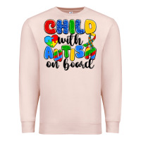 Pale Pink child with autism on board Premium Sweatshirt - Artiststas