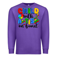 Purple child with autism on board Premium Sweatshirt - Artiststas