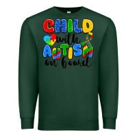 Sports Green child with autism on board Premium Sweatshirt - Artiststas