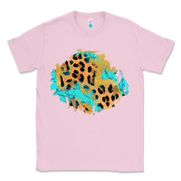 Bubblegum Pink glitter leopard turquoise patch Classic Tee - AdoDesignShop