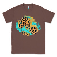 Chestnut glitter leopard turquoise patch Classic Tee - AdoDesignShop