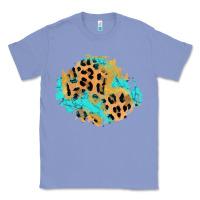 Colony Blue glitter leopard turquoise patch Classic Tee - AdoDesignShop