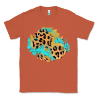 Copper glitter leopard turquoise patch Classic Tee - AdoDesignShop