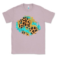 Lilac glitter leopard turquoise patch Classic Tee - AdoDesignShop