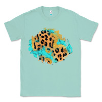 Seafoam glitter leopard turquoise patch Classic Tee - AdoDesignShop