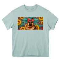 Arona german shepherd with sunflowers license plate Heavy Core Tee - Artiststas