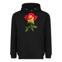 Black Ketchup And Mustard Rose Heavyweight Hoodie - LillyAllenDesigns