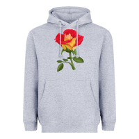 Heather Grey Ketchup And Mustard Rose Heavyweight Hoodie - LillyAllenDesigns