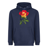 Navy Ketchup And Mustard Rose Heavyweight Hoodie - LillyAllenDesigns