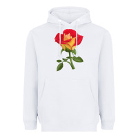 White Ketchup And Mustard Rose Heavyweight Hoodie - LillyAllenDesigns