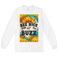 White bee nice or buzz off Long Sleeve Tee - LillyAllenDesigns