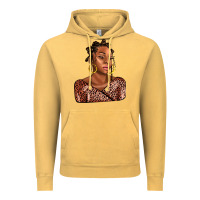 Vintage Mustard afro woman Vintage Hoodie - AdoDesignShop