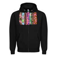 Black Western Easter brushstroke Zipper Hoodie - NancyCooperArtShop