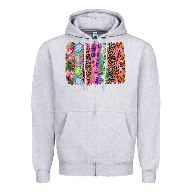 Western Easter Brushstroke Zipper Hoodie by NancyCooperArtShop | Teevron