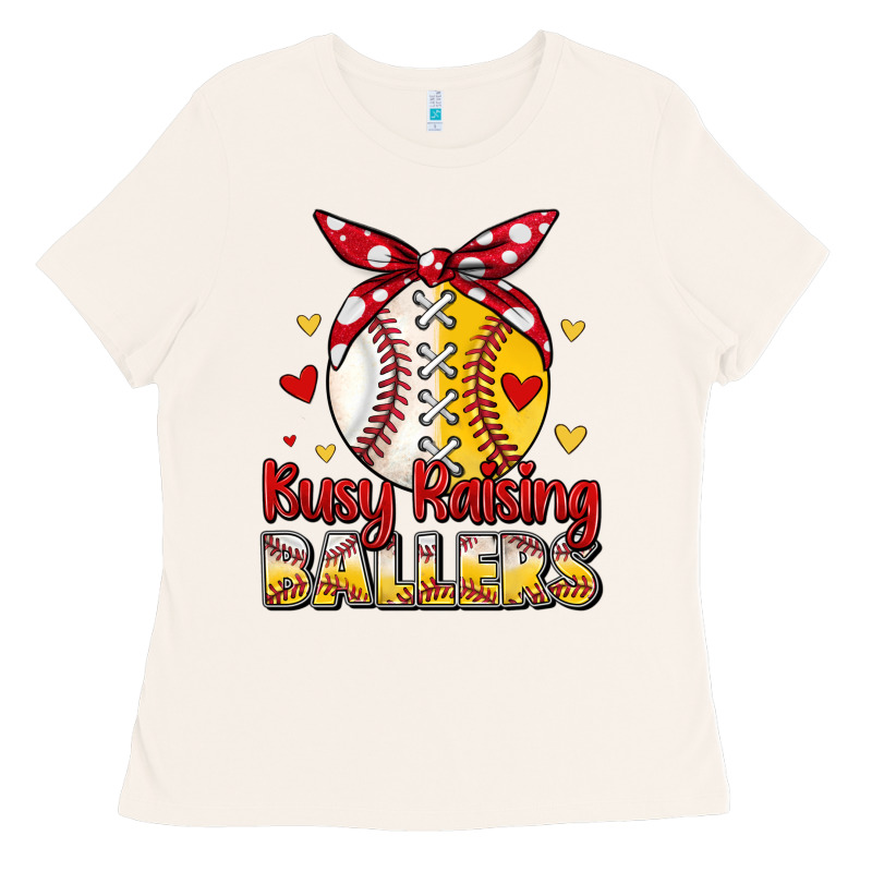 Busy Raising Ballers Ladies Tee by JahusDesignShop | Teevron