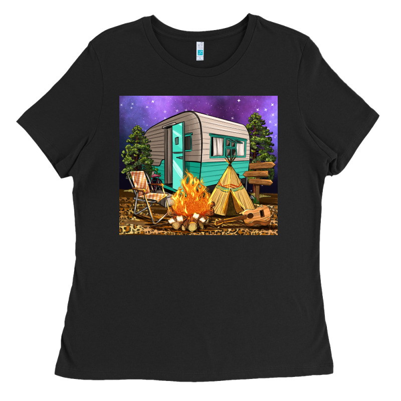 Camping Ladies Tee by RanaPortraitStore | Teevron