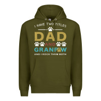 Army Green i have two titles dad and grandpa Premium Hoodie - Bettercallsaul