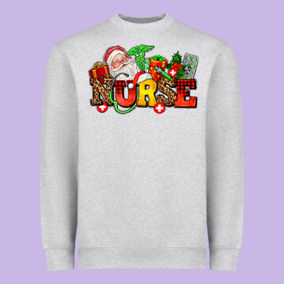 Nurse With Christmas Heavyweight Sweatshirt Designed By Adodesignshop