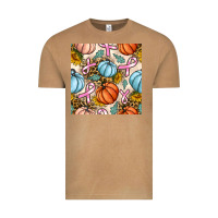 Vintage Camel breast cancer awareness with pumpkin and leopard seamless pattern Vintage Tee - BundleAndBundleShop