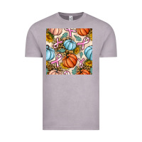 Vintage Zinc breast cancer awareness with pumpkin and leopard seamless pattern Vintage Tee - BundleAndBundleShop