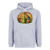 Heather Grey Gymnocalycium Variegated Cactus Heavyweight Hoodie - LillyAllenDesigns