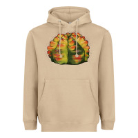 Mushroom Gymnocalycium Variegated Cactus Heavyweight Hoodie - LillyAllenDesigns