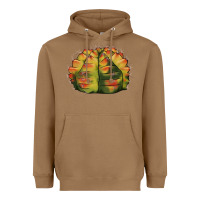 Toasted Coconut Gymnocalycium Variegated Cactus Heavyweight Hoodie - LillyAllenDesigns