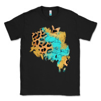 Black glitter leopard turquoise patch Classic Tee - AdoDesignShop