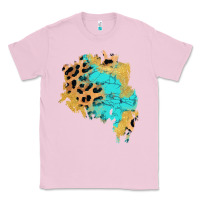 Bubblegum Pink glitter leopard turquoise patch Classic Tee - AdoDesignShop