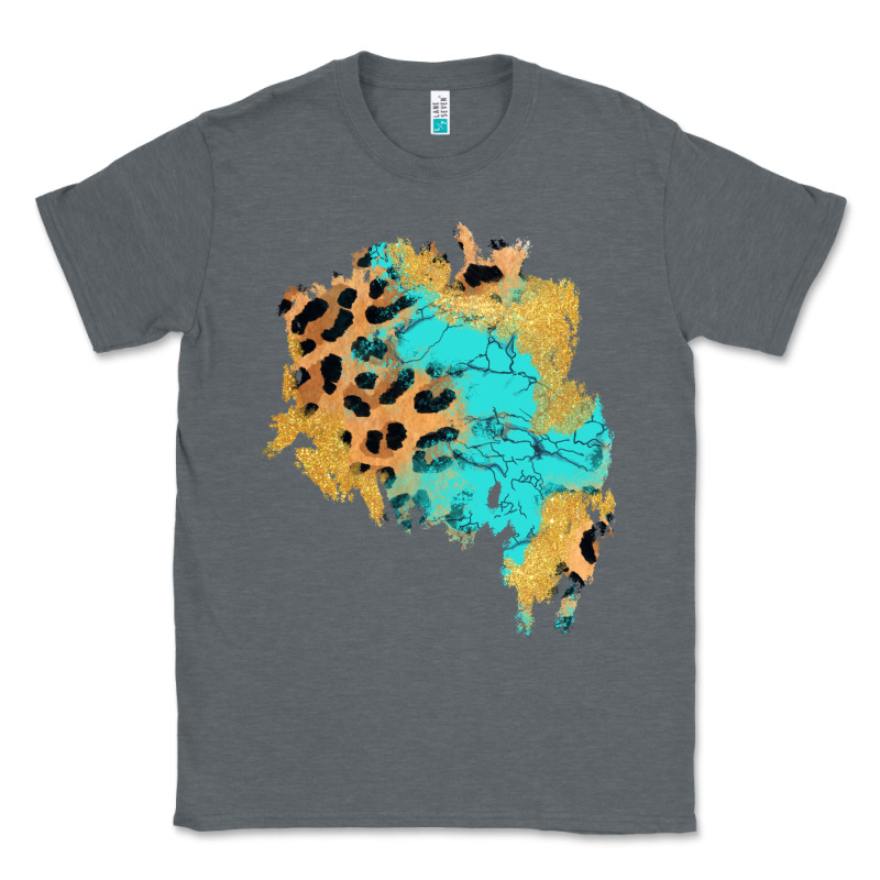 Glitter Leopard Turquoise Patch Classic Tee by AdoDesignShop | Teevron