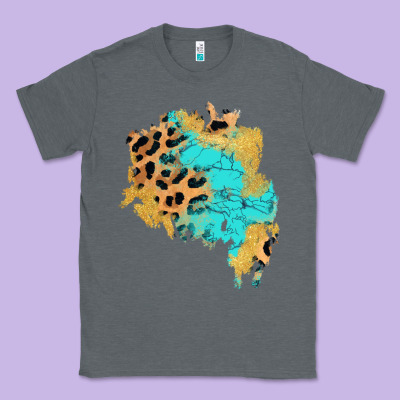 Glitter Leopard Turquoise Patch Classic Tee Designed By Adodesignshop