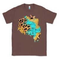 Chestnut glitter leopard turquoise patch Classic Tee - AdoDesignShop