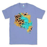 Colony Blue glitter leopard turquoise patch Classic Tee - AdoDesignShop