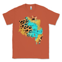 Copper glitter leopard turquoise patch Classic Tee - AdoDesignShop