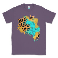 Lavender glitter leopard turquoise patch Classic Tee - AdoDesignShop