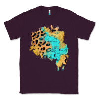 Plum glitter leopard turquoise patch Classic Tee - AdoDesignShop