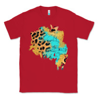 Red glitter leopard turquoise patch Classic Tee - AdoDesignShop