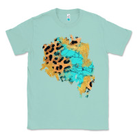 Seafoam glitter leopard turquoise patch Classic Tee - AdoDesignShop