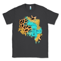 Smoke glitter leopard turquoise patch Classic Tee - AdoDesignShop