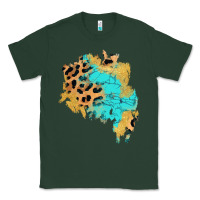 Sports Green glitter leopard turquoise patch Classic Tee - AdoDesignShop