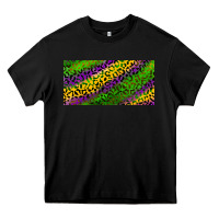 Black Mardi Gras Leopard Heavy Core Tee - RanaPortraitStore