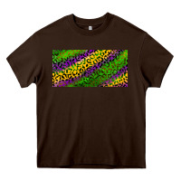 Chocolate Brown Mardi Gras Leopard Heavy Core Tee - RanaPortraitStore