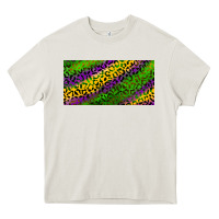 Cream Mardi Gras Leopard Heavy Core Tee - RanaPortraitStore