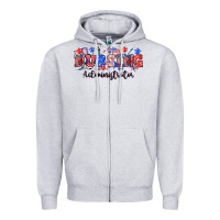Heather Grey 4th of july nursing administrator Zipper Hoodie - NancyCooperArtShop
